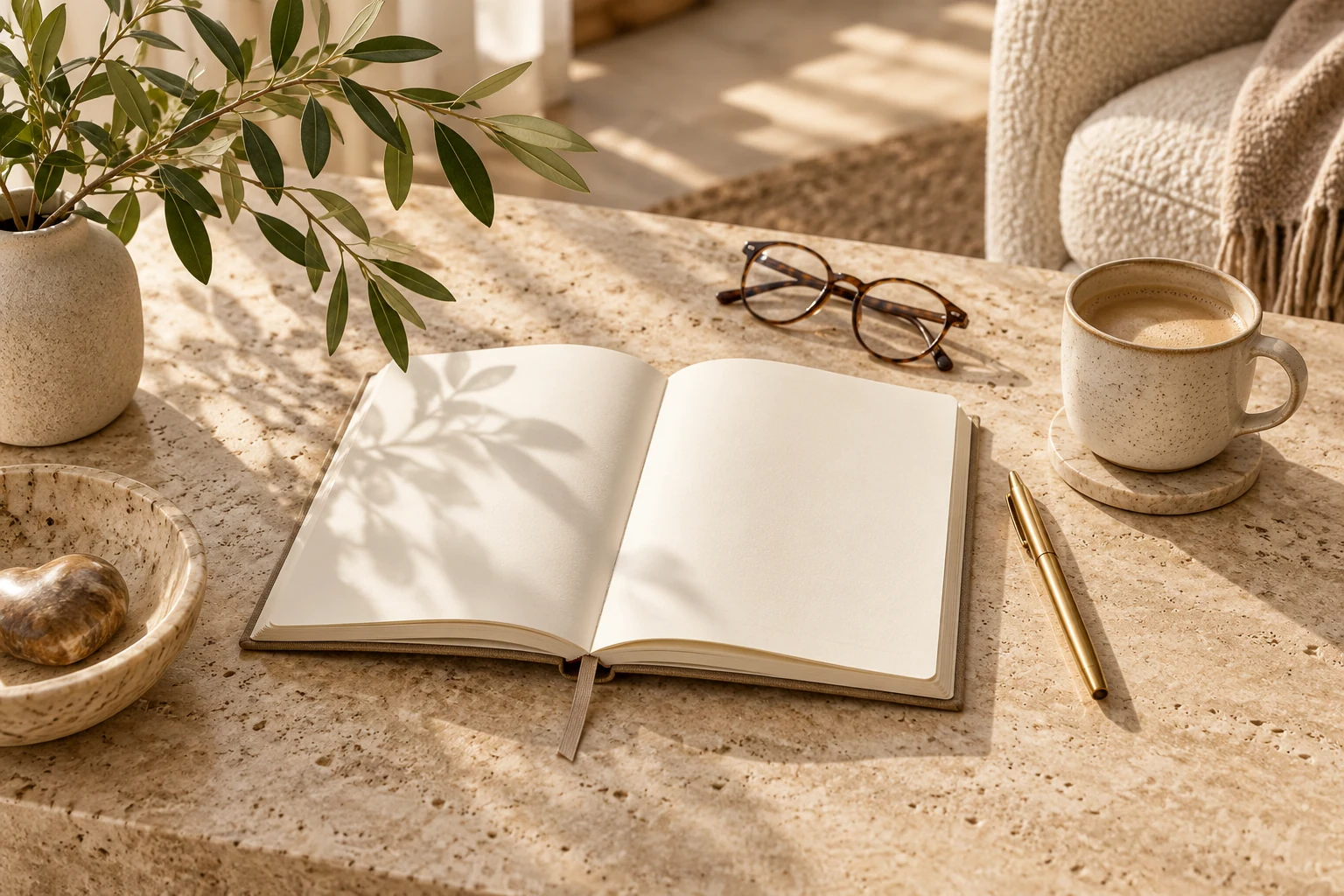 A blank notebook and pen for preparing consultation questions